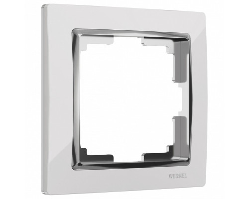 Рамка на 1 пост Werkel Snabb (белый/хром) W0011901 Рамка на 1 пост Werkel Snabb (белый/хром) W0011901