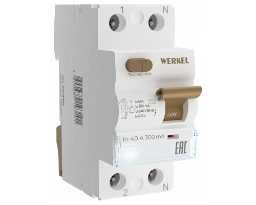 Устройство защитного отключения 1P Werkel W912P404 Устройство защитного отключения 1P Werkel W912P404
