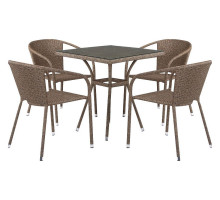Набор уличный T282BNT/Y137C-W56 Light Brown 4Pcs