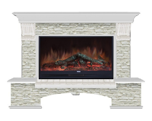 Комплект из электрокамина напольного и портала (149x42x108.5 см) Бостон К ГО Premier S86 БК860014 Комплект из электрокамина напольного и портала (149x42x108.5 см) Бостон К ГО Premier S86 БК860014