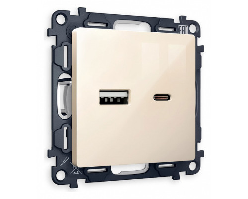 Розетка 2хUSB type A и C без рамки Ambrella Volt Quant MA311010 Розетка 2хUSB type A и C без рамки Ambrella Volt Quant MA311010
