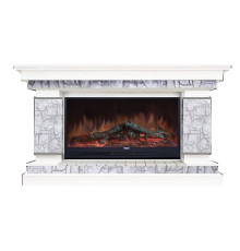 Комплект из электрокамина напольного и портала (143x45x82.5 см) Лорд Старый Город Premier S86 ЛО000015