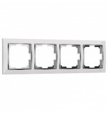 Рамка на 4 поста Werkel Snabb (белый/хром) W0041901