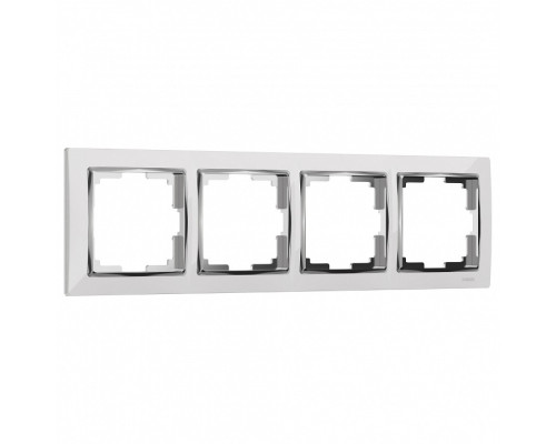 Рамка на 4 поста Werkel Snabb (белый/хром) W0041901 Рамка на 4 поста Werkel Snabb (белый/хром) W0041901