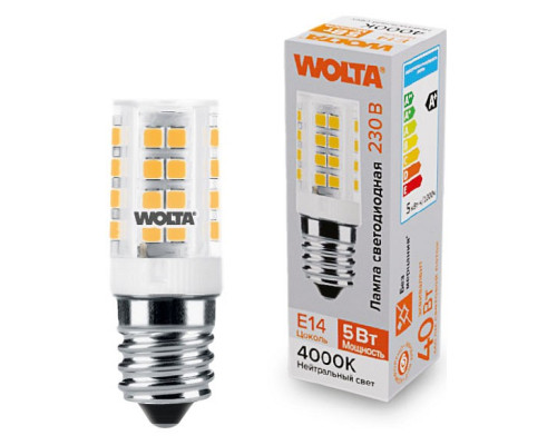 Лампа светодиодная Wolta E14 5Вт 4000K WSTD-JCD-5W4KE14-C Лампа светодиодная Wolta E14 5Вт 4000K WSTD-JCD-5W4KE14-C