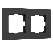 Рамка на 2 поста Werkel Slab (черный софт) W0022908