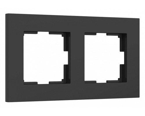 Рамка на 2 поста Werkel Slab (черный софт) W0022908 Рамка на 2 поста Werkel Slab (черный софт) W0022908