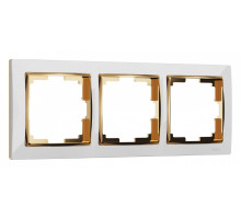 Рамка на 3 поста Werkel Snabb (белый/золото) W0031933