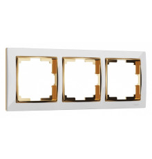 Рамка на 3 поста Werkel Snabb (белый/золото) W0031933