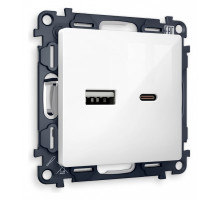 Розетка 2хUSB type A и C без рамки Ambrella Volt Quant MA111010