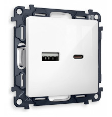 Розетка 2хUSB type A и C без рамки Ambrella Volt Quant MA111010