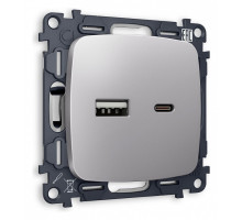 Розетка 2хUSB type A и C без рамки Ambrella Volt Quant MO511010