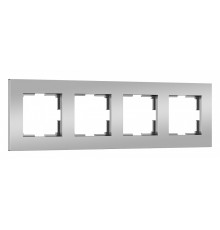 Рамка на 4 поста Werkel Slab (серебро софт) W0042965