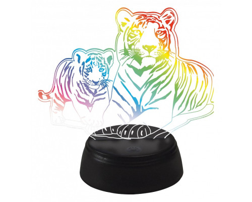Зверь декоративный Uniel ULI-M508 RGB/3AA TIGER FAMILY/BLACK UL-00008403 Зверь декоративный Uniel ULI-M508 RGB/3AA TIGER FAMILY/BLACK UL-00008403