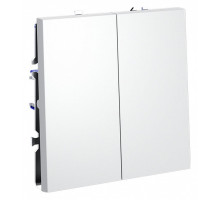 Выключатель двухклавишный без рамки Voltum S70 VLS020102