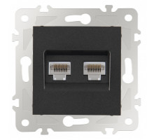 Розетка Ethernet RJ-45 без рамки Arte Milano am-203 203.45-2.black