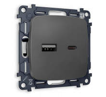 Розетка 2хUSB type A и C без рамки Ambrella Volt Quant MO911010