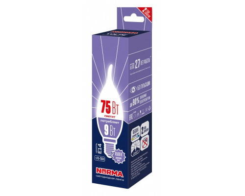 Лампа светодиодная Volpe LED-CW37 E14 9Вт 6500K UL-00010990 Лампа светодиодная Volpe LED-CW37 E14 9Вт 6500K UL-00010990