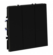 Выключатель трехклавишный без рамки Voltum S70 VLS030108