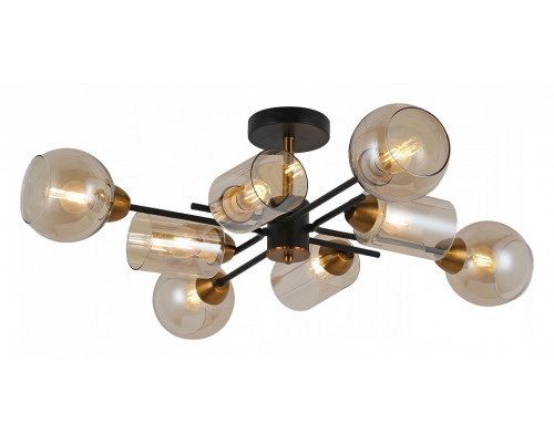 Люстра на штанге ILLUMICO  IL8243-8COU-79 BK GD