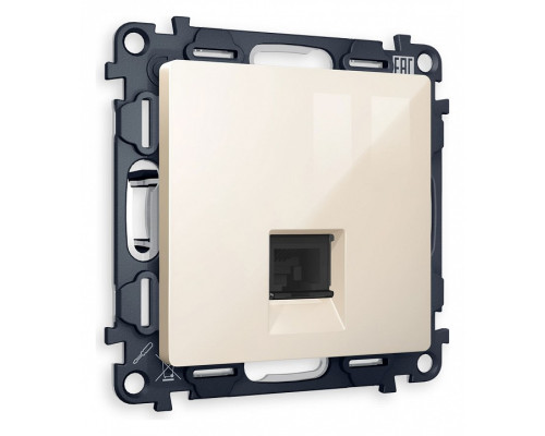 Розетка Ethernet RJ-45 и со шторками, без рамки Ambrella Volt Quant MA312010 Розетка Ethernet RJ-45 и со шторками, без рамки Ambrella Volt Quant MA312010
