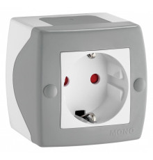 Розетка с заземлением Mono Electric Octans IP20 104-020007-117