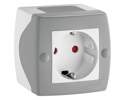 Розетка с заземлением Mono Electric Octans IP20 104-020007-117 Розетка с заземлением Mono Electric Octans IP20 104-020007-117
