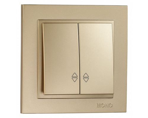 Выключатель проходной двухклавишный Mono Electric Despina 102-222223-111 Выключатель проходной двухклавишный Mono Electric Despina 102-222223-111