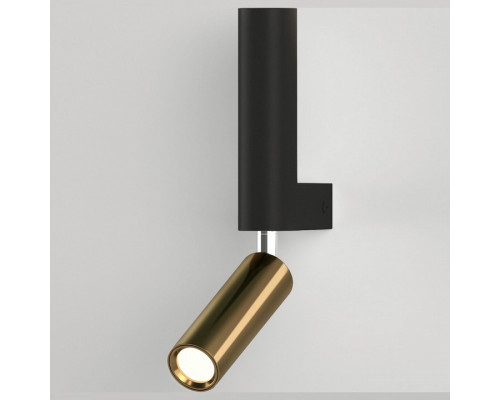 Бра с подсветкой Eurosvet Pitch 40020/1 LED черный/латунь Бра с подсветкой Eurosvet Pitch 40020/1 LED черный/латунь