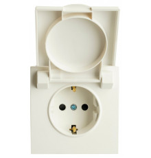 Розетка без заземления и со шторкой, без рамки с крышкой Stekker RST16-5112-01 49881