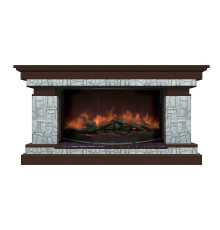 Комплект из электрокамина напольного и портала (143x45x80 см) Брайтон Старый Город Rondo 86 БР000027