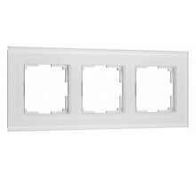 Рамка на 3 поста Werkel Senso (белый, стекло soft-touch) W0033101