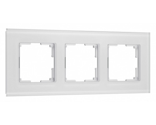 Рамка на 3 поста Werkel Senso (белый, стекло soft-touch) W0033101 Рамка на 3 поста Werkel Senso (белый, стекло soft-touch) W0033101
