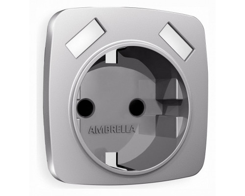 Накладка для розетки с заземлением и со шторками и 2хUSB type A Ambrella Volt Quant OP5090 Накладка для розетки с заземлением и со шторками и 2хUSB type A Ambrella Volt Quant OP5090
