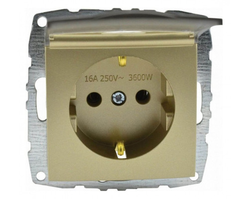 Розетка с заземлением с крышкой, без рамки Mono Electric Despina / Larissa 500-002221-118 Розетка с заземлением с крышкой, без рамки Mono Electric Despina / Larissa 500-002221-118