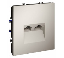 Розетка двойная Ethernet RJ-45 без рамки Voltum S70 VLS060203