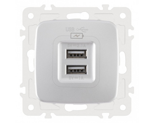 Розетка USB, без рамки Arte Milano am-205 205.46-1.silver Розетка USB, без рамки Arte Milano am-205 205.46-1.silver