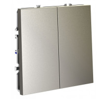Выключатель двухклавишный без рамки Voltum S70 VLS020104
