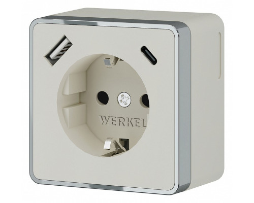 Розетка с заземлением и со шторками и USB Werkel Gallant (слоновая кость) W5071703 Розетка с заземлением и со шторками и USB Werkel Gallant (слоновая кость) W5071703