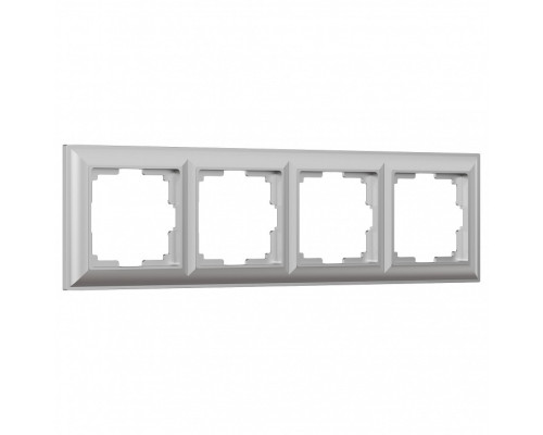 Рамка на 4 поста Werkel Fiore (серебряный) W0042206 Рамка на 4 поста Werkel Fiore (серебряный) W0042206