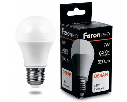 Лампа светодиодная Feron LB-1307 E27 7Вт 6400K 38025 Лампа светодиодная Feron LB-1307 E27 7Вт 6400K 38025