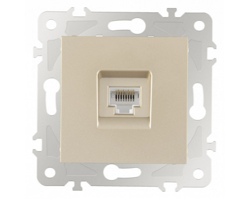 Розетка Ethernet RJ-45 без рамки Arte Milano am-203 203.45-1.shampan Розетка Ethernet RJ-45 без рамки Arte Milano am-203 203.45-1.shampan