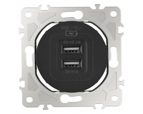Розетка USB, без рамки Arte Milano am-202 202.46-1.black Розетка USB, без рамки Arte Milano am-202 202.46-1.black