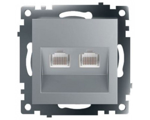 Розетка двойная Ethernet RJ-45 без рамки Stekker Катрин 50005 Розетка двойная Ethernet RJ-45 без рамки Stekker Катрин 50005