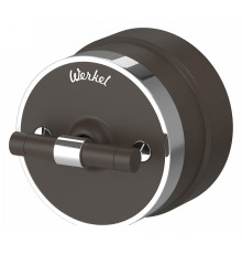 Выключатель двухклавишный с корпусом Werkel Vintage (мокко матовый/хром) W5822052