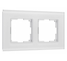 Рамка на 2 поста Werkel Senso (белый, стекло soft-touch) W0023101
