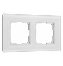 Рамка на 2 поста Werkel Senso (белый, стекло soft-touch) W0023101