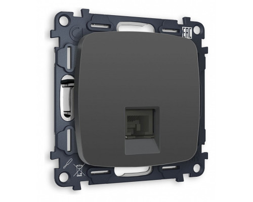 Розетка Ethernet RJ-45 и со шторками, без рамки Ambrella Volt Quant MO912010 Розетка Ethernet RJ-45 и со шторками, без рамки Ambrella Volt Quant MO912010