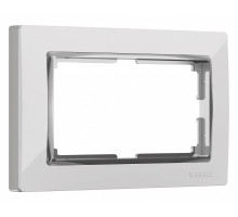 Рамка для двойной розетки Werkel Snabb (белый/хром) W0081901