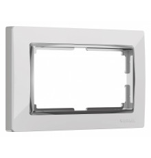 Рамка для двойной розетки Werkel Snabb (белый/хром) W0081901
